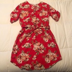 Red Floral Dress